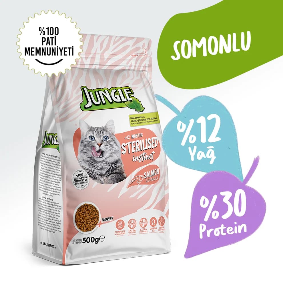Jungle Adult Sterilised Salmon 500g Pack