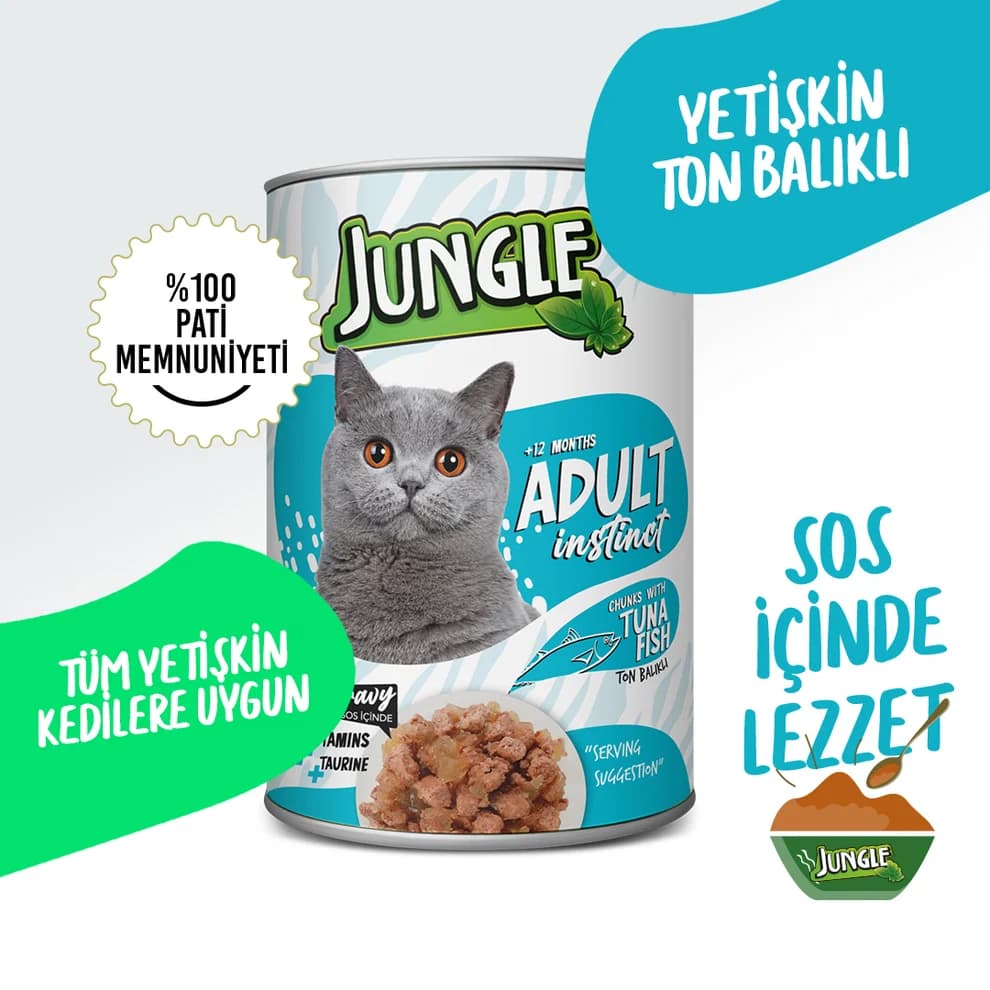 Jungle Adult Tuna In Gravy 400g Can