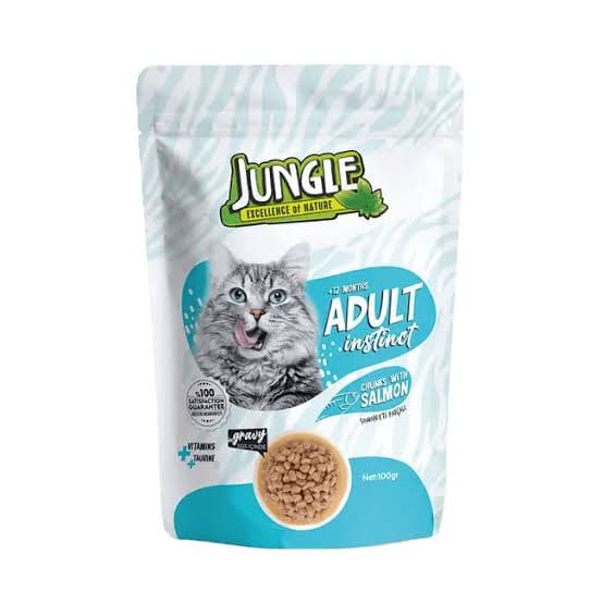 Jungle Adult Chunks with Salmon 100g Pack