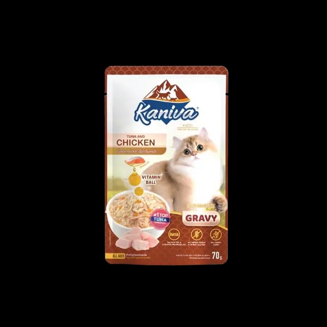 Kaniva Adult & Kitten Tuna & Chicken In Gravy 70g Pack