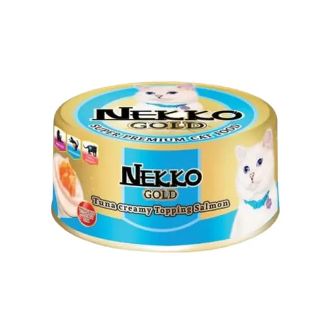 Nekko GOLD Adult Tuna Topping Salmon In Gravy 85g Can