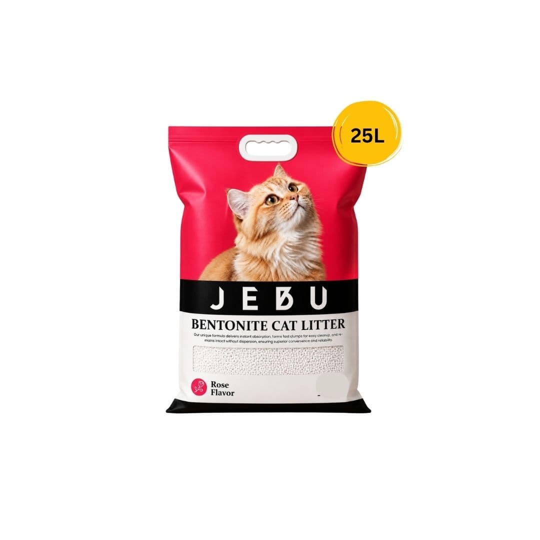 JEBU Bentonite Cat Litter 25L (Rose)