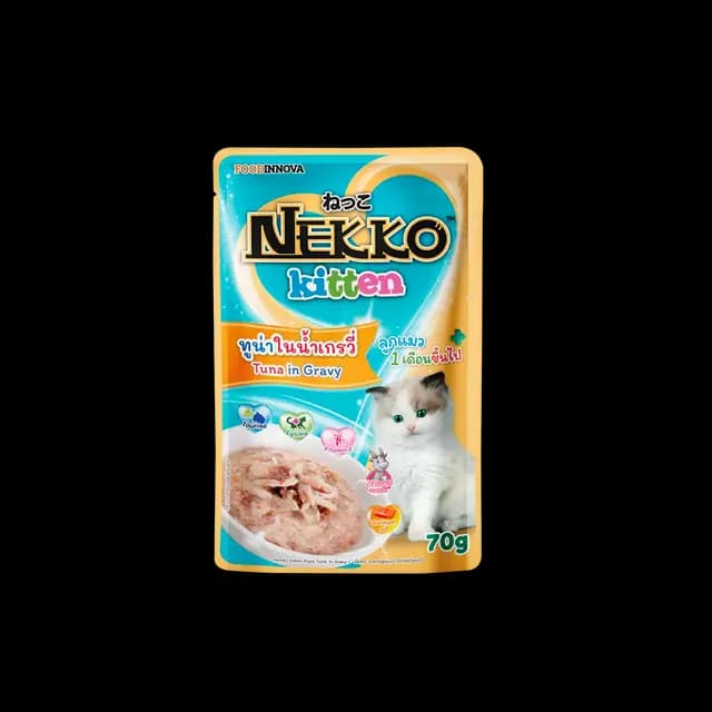 Nekko Kitten Tuna In Gravy 70g Pkt ( NP 36 )