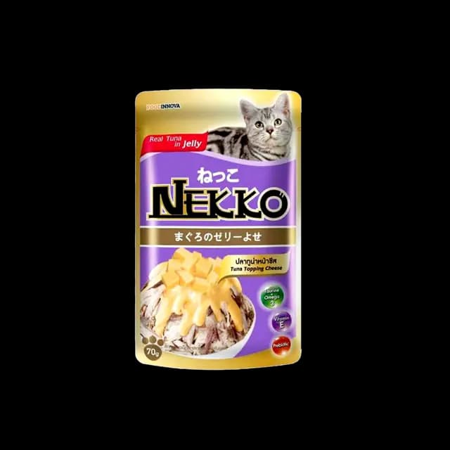 Nekko Adult Tuna Topping Cheese In Jelly 70g Pkt ( NP 5 )