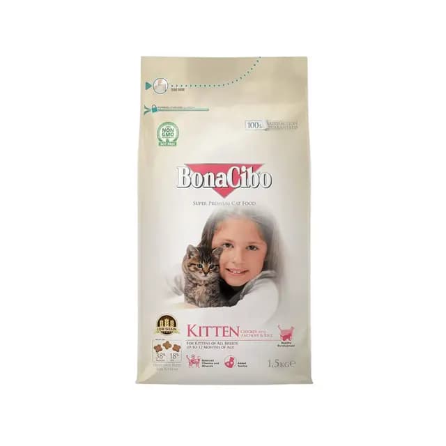Bonacibo Kitten Chicken & Rice with Anchovy 1.5kg Pack