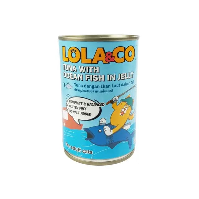 Lola & Co Adult Tuna With Ocean Fish In Jelly 400g Can