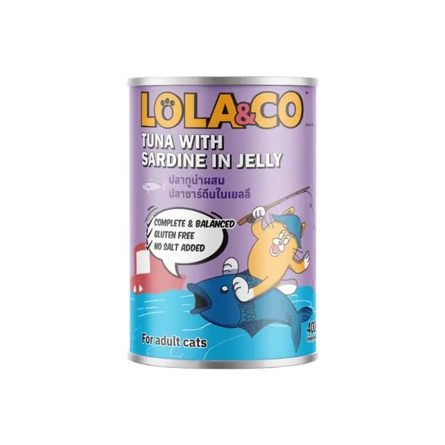 Lola & Co Adult Tuna With Sardine In Jelly 400g Can