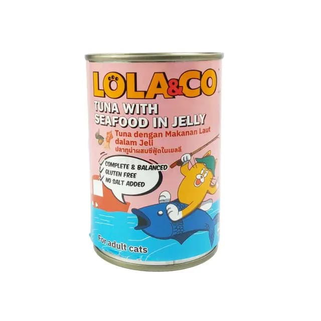 Lola & Co Adult Tuna With Seafood In Jelly 400g Can