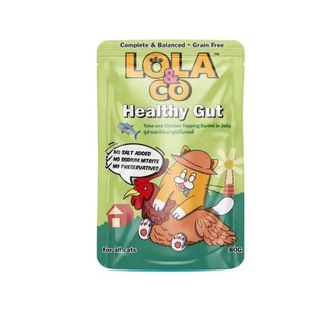 Lola & Co Tuna & Chicken Topping Surimi in Jelly ( Healthy Gut ) 80g Pack