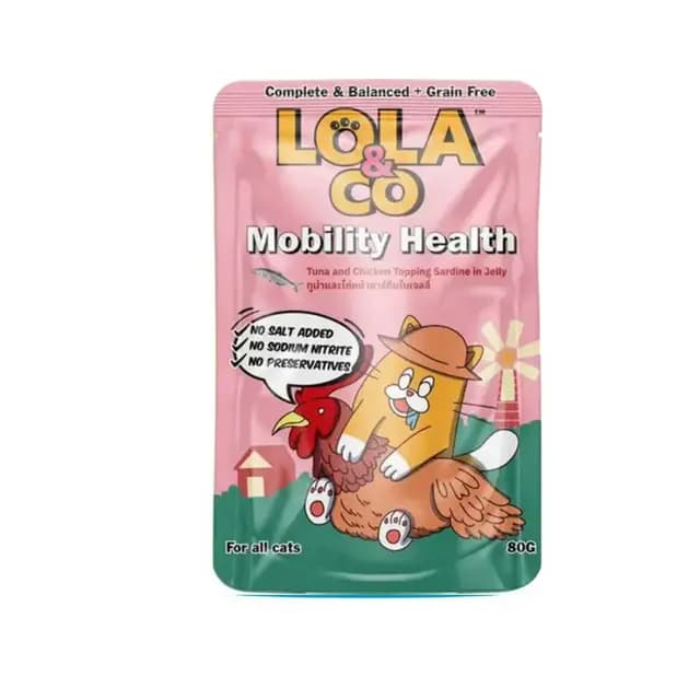 Lola & Co Tuna & Chicken Topping Sardine in Jelly ( Mobility Health ) 80g Pack