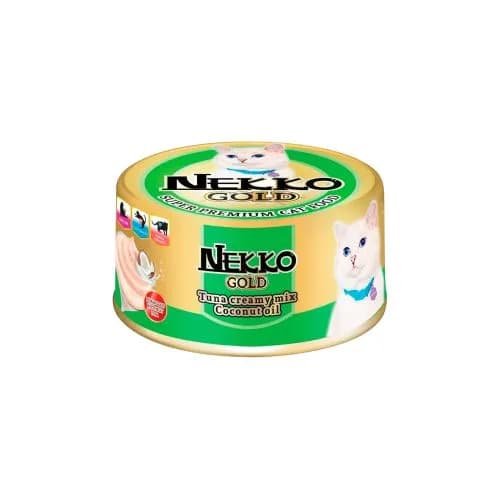 Nekko GOLD Adult Tuna Creamy Mix Coconut Oil 85g Can