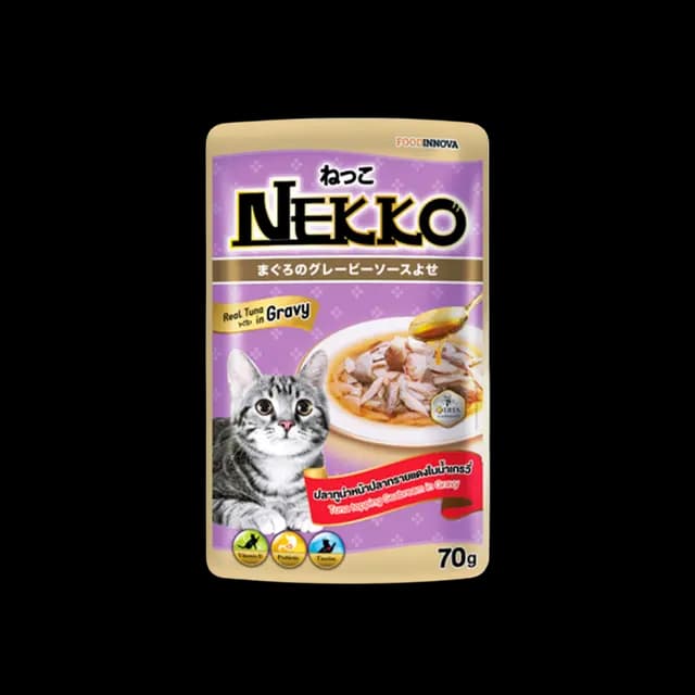 Nekko Adult Tuna Topping Sea Bream In Gravy 70g Pkt ( NP 12 )